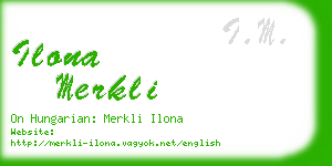 ilona merkli business card